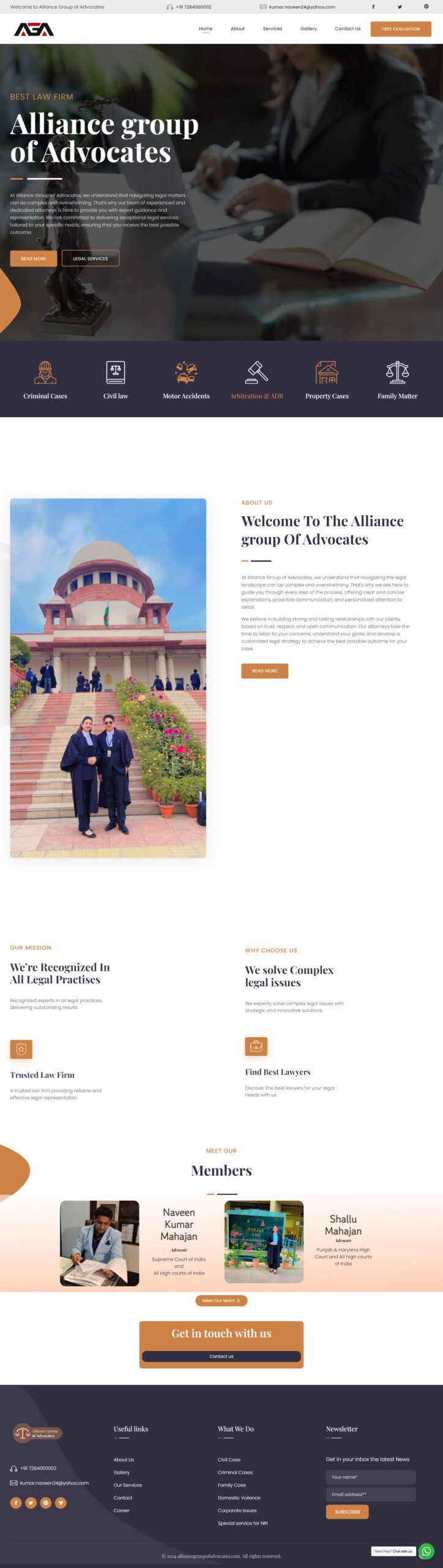 Advocate website design
